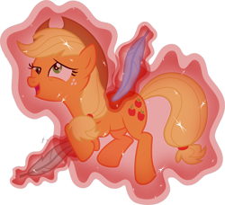 Size: 6570x6000 | Tagged: safe, artist:hourglass-vectors, applejack, earth pony, pony, magic duel, absurd resolution, simple background, solo, tickling, transparent background, vector