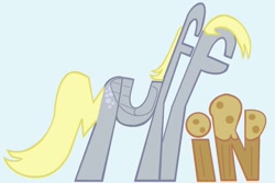 Size: 1024x683 | Tagged: safe, artist:sallycars, derpy hooves, pegasus, pony, female, mare, muffin, typography