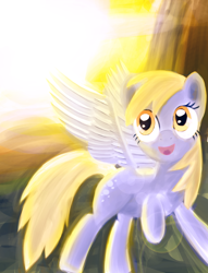 Size: 2000x2617 | Tagged: safe, artist:daedric-pony, derpy hooves, pegasus, pony, female, lens flare, mare