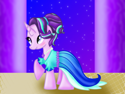 Size: 800x600 | Tagged: safe, artist:heartsyartsy, starlight glimmer, pony, unicorn, clothes, dress, gala dress, solo