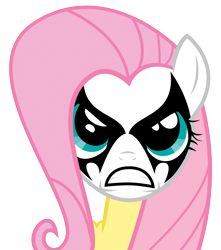 Size: 1731x1959 | Tagged: safe, artist:dairedo96, fluttershy, pegasus, pony, face paint, female, mare, pink mane, yellow coat