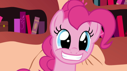 Size: 1920x1080 | Tagged: safe, pinkie pie, earth pony, pony, double rainboom, faic, female, mare, pink coat, pink mane, solo