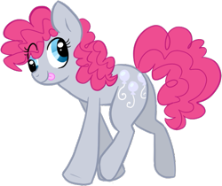 Size: 505x424 | Tagged: safe, artist:deerspit, derpy hooves, pinkie pie, pegasus, pony, derp, female, fusion, mare, tongue out