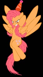 Size: 669x1194 | Tagged: safe, artist:psychroculus, fluttershy, pegasus, pony, female, flutterrage, hat, mare