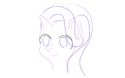 Size: 640x400 | Tagged: safe, artist:violaconcert, derpibooru exclusive, starlight glimmer, pony, unicorn, bust, portrait, simple background, sketch, smiling, solo, white background