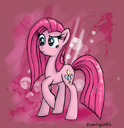 Size: 1769x1817 | Tagged: safe, artist:moonlightfl, pinkie pie, earth pony, pony, female, mare, pink coat, pink mane, pinkamena diane pie, solo