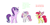 Size: 2024x1024 | Tagged: safe, artist:starlightflopple, apple bloom, starlight glimmer, sweetie belle, pony, unicorn, equal cutie mark, equalized, evil grin, grin, simple background, smiling, this will end in communism, white background