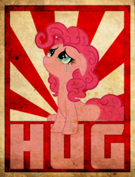 Size: 2725x3544 | Tagged: safe, artist:remi721, pinkie pie, earth pony, pony, crying, poster, propaganda, solo