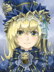 Size: 750x1000 | Tagged: safe, artist:saturnspace, derpy hooves, :3, blonde hair, clothes, female, humanized, solo