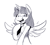 Size: 546x495 | Tagged: safe, artist:mangneto, derpibooru import, twilight sparkle, twilight sparkle (alicorn), alicorn, pony, alicorn drama, gesugao, grayscale, laughing, simple background, smug, smuglight sparkle, solo, white background