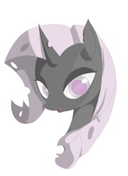 Size: 630x866 | Tagged: safe, artist:hamuchiki, rarity, changeling, changelingified, pixiv, race swap, solo, white changeling