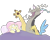 Size: 900x720 | Tagged: safe, artist:perrydotto, discord, fluttershy, pegasus, pony, awkward smile, bed, blanket, duo, female, male, simple background, singing, transparent background