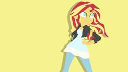 Size: 3840x2160 | Tagged: safe, artist:nicolasnsane, sunset shimmer, equestria girls, friendship games, solo, wallpaper