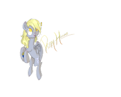 Size: 999x799 | Tagged: safe, artist:panda-bearxoxo, derpy hooves, pegasus, pony, female, mare, muffin, solo