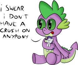 Size: 1000x834 | Tagged: safe, artist:chibi95, rarity, spike, dragon, pony, unicorn, blatant lies, crush plush, female, hilarious in hindsight, interspecies, male, plushie, rarity plushie, shipping, solo, sparity, straight, toy