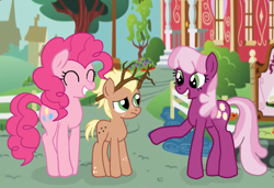 Size: 1500x1024 | Tagged: safe, screencap, cheerilee, pinkie pie, oc, deer pony, earth pony, original species, pony, do or deer