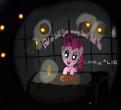 Size: 2742x2503 | Tagged: safe, artist:cheshiresdesires, pinkie pie, earth pony, pony, crossover, female, mare, pink coat, pink mane, portal (valve)