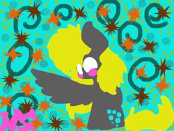 Size: 1024x768 | Tagged: safe, artist:gg41126, derpy hooves, pegasus, pony, blushing, female, mare, solo, trippy