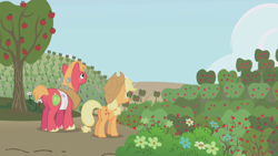 Size: 1280x720 | Tagged: safe, screencap, applejack, big macintosh, earth pony, pony, applebuck season, male, stallion