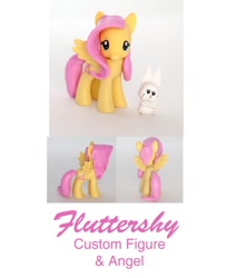 Size: 826x968 | Tagged: safe, artist:alltheapples, angel bunny, fluttershy, brushable, irl, photo, toy