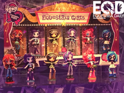 Size: 1200x900 | Tagged: safe, daring do, dj pon-3, pinkie pie, rarity, starlight glimmer, sunset shimmer, vinyl scratch, equestria girls, counterparts, doll, equestria girls minis, irl, photo, toy, toy fair, toy fair 2017, twilight's counterparts