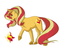 Size: 1000x900 | Tagged: safe, artist:kourabiedes, sunset shimmer, pony, unicorn, simple background, solo, transparent background