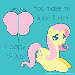 Size: 2000x2000 | Tagged: safe, artist:robynne, fluttershy, pegasus, pony, female, mare, pink mane, valentine, yellow coat