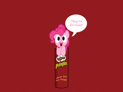 Size: 1600x1200 | Tagged: safe, artist:juliofco, pinkie pie, earth pony, pony, advertisement, female, mare, pink coat, pink mane, pringles