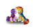 Size: 900x750 | Tagged: safe, artist:nivimonster, starlight glimmer, sunburst, pony, unicorn, blushing, cloak, clothes, female, glowing horn, holding hooves, horns are touching, looking at each other, male, shipping, simple background, starburst, straight, transparent background