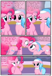 Size: 1741x2500 | Tagged: safe, artist:pyruvate, aloe, pinkie pie, earth pony, pony, comic:the usual, comic