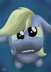 Size: 752x1063 | Tagged: safe, derpy hooves, pegasus, pony, crying, female, mare, sad