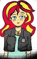 Size: 2718x4330 | Tagged: safe, sunset shimmer, equestria girls, blushing, smiling, solo, when she smiles