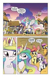 Size: 1065x1598 | Tagged: safe, idw, apple bloom, davenport, derpy hooves, doctor whooves, mayor mare, raven, scootaloo, sweetie belle, wild fire, oc, oc:mandopony, pegasus, pony, spoiler:comic, spoiler:comic07, comic, female, male, mandofire, mare, shipping, straight, tempting fate