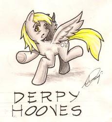 Size: 858x931 | Tagged: safe, artist:fives555, derpy hooves, pegasus, pony, female, mare, solo, traditional art