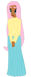 Size: 796x2000 | Tagged: safe, artist:robynne, fluttershy, human, clothes, female, humanized, pink hair
