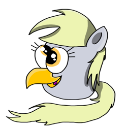 Size: 894x894 | Tagged: safe, artist:rad-toucan, derpy hooves, bird, angry birds, crossover, solo, species swap