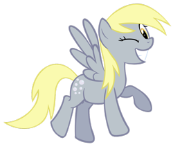 Size: 964x828 | Tagged: safe, artist:overmare, derpy hooves, pegasus, pony, female, mare, simple background, smiling, solo, transparent background, vector, wink