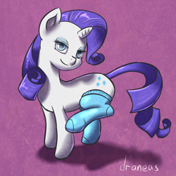 Size: 1000x1000 | Tagged: safe, artist:draneas, rarity, pony, unicorn, clothes, socks, solo