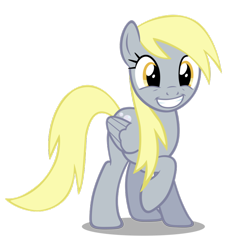 Size: 882x907 | Tagged: dead source, safe, artist:overmare, derpy hooves, pegasus, pony, faic, female, mare, raised hoof, simple background, smiling, solo, transparent background, underp, vector