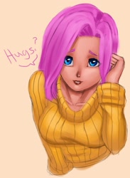 Size: 1529x2090 | Tagged: safe, artist:dclzexon, fluttershy, human, clothes, female, humanized, pink hair