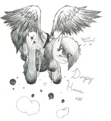 Size: 856x933 | Tagged: safe, artist:theguardianknux, derpy hooves, pegasus, pony, female, mare, solo, traditional art