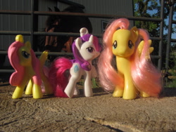 Size: 1280x960 | Tagged: safe, fluttershy, rarity, horse, brushable, irl, toy