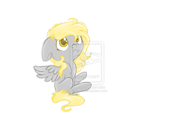 Size: 1024x768 | Tagged: safe, artist:bijou-14, derpy hooves, pegasus, pony, female, mare, solo, watermark