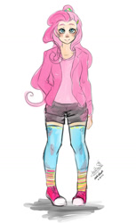 Size: 699x1141 | Tagged: safe, artist:prodigymysoul, pinkie pie, converse, humanized, shoes