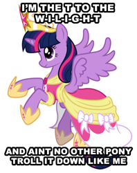 Size: 600x756 | Tagged: safe, derpibooru import, twilight sparkle, twilight sparkle (alicorn), alicorn, pony, alicorn drama, female, image macro, mare, twilightlicious