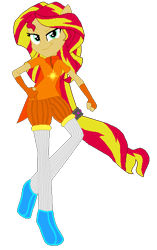 Size: 349x556 | Tagged: safe, artist:rexlupin, sunset shimmer, equestria girls, crossover, hero of light, homestuck, ponied up, prince of light, simple background, smug, solo, transparent background