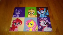 Size: 3552x2000 | Tagged: safe, artist:dorigard, artist:mewball, artist:mittens2248, artist:mouseholidays, derpibooru import, applejack, fluttershy, pinkie pie, rainbow dash, rarity, twilight sparkle, craft, irl, mane six, photo, reddit, stencil, traditional art