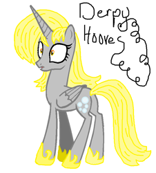 Size: 693x768 | Tagged: safe, artist:lespiritkitten565, derpy hooves, alicorn, pony, solo