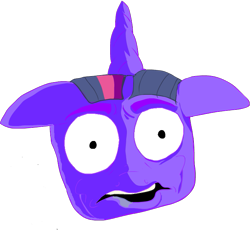 Size: 735x680 | Tagged: safe, derpibooru import, twilight sparkle, pony, unicorn, crappy art, female, horn, mare, purple coat, purple mane, solo