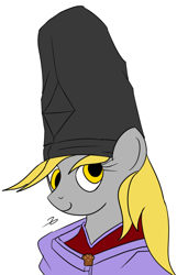 Size: 650x950 | Tagged: safe, artist:zerohenry, derpy hooves, pegasus, pony, clothes, female, hat, hikaru no go, mare, paint tool sai, solo